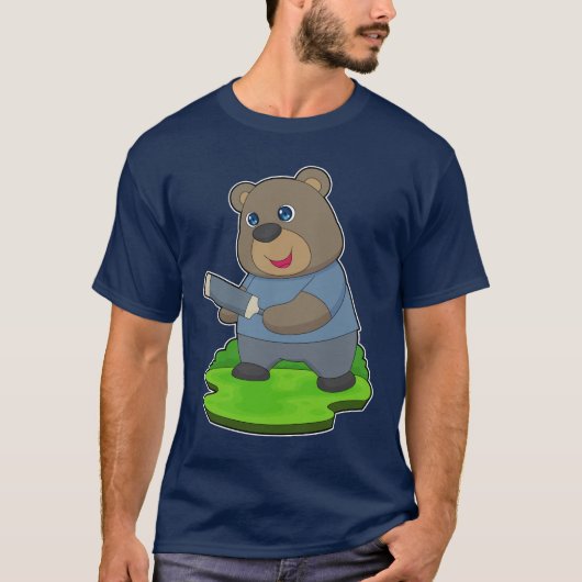 Bear Cricket Cricket bat T-shirt (Voorkant)