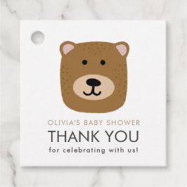 Bear cub Baby Shower Thank you Card Bedankjes Labels