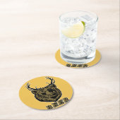 Bear + Deer = Beer? Ronde Kartonnen Onderzetter (Insitu)