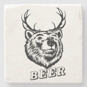 Bear + Deer = Beer? Stenen Onderzetter