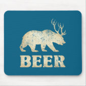 Bear Deer Vintage Beer Muismat (Voorkant)