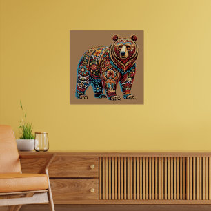 Bear DIERENVRIEND Gem-Stippen Poster