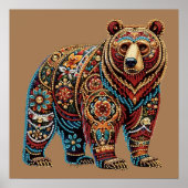 Bear | DIERENVRIEND | Gem-Stippen Poster (Voorkant)