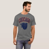 Bear Down Chicago Licht retro T-shirt (Voorkant volledig)