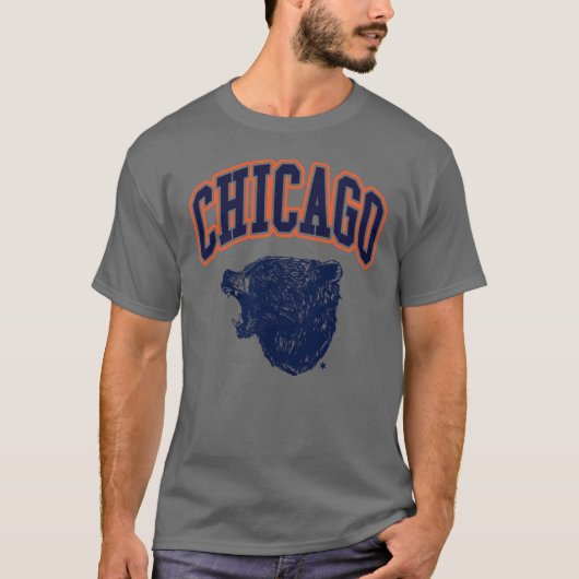 Bear Down Chicago Licht retro T-shirt (Voorkant)