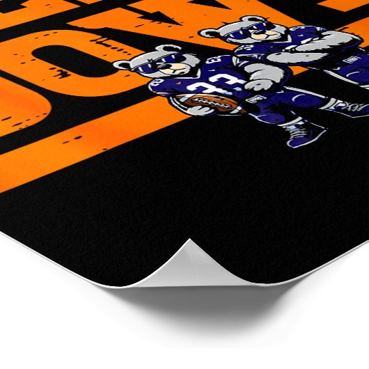 Bear Down Women Kids Boys Girls Youth Teen Men Poster (Hoek)