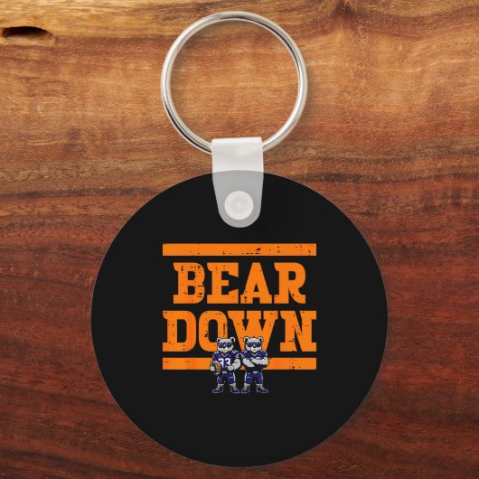 Bear Down Women Kids Boys Girls Youth Teen Men  Sleutelhanger (Voorkant)