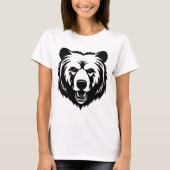 Bear Drawing T-Shirt – Artistic Wildlife Graphic T (Voorkant)