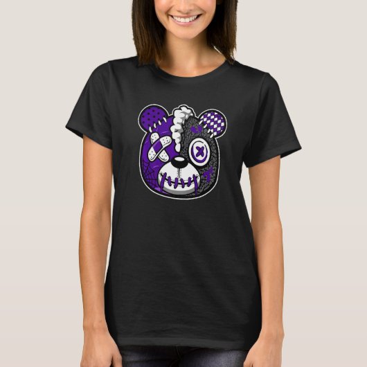 Bear Dripping  Loves Dark Iris 3s Unisex Matching T-shirt (Voorkant)