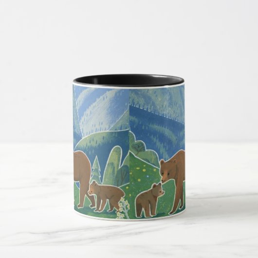 Bear Family in the Valley Mug Mok (Midden)