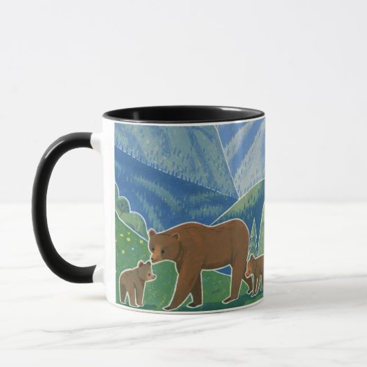 Bear Family in the Valley Mug Mok (Links)