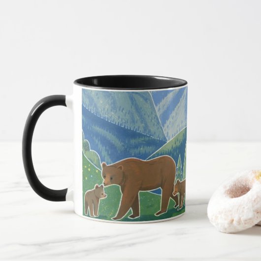 Bear Family in the Valley Mug Mok (Met donut)