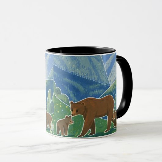 Bear Family in the Valley Mug Mok (Voorkant rechts)