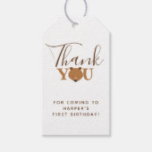 Bear First Birthday Thank You Cadeaulabel (Voorkant)