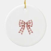 Bear First Christmas Keepsake for Baby Girl Keramisch Ornament (Achterkant)