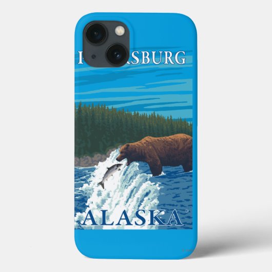 Bear Fishing in River - Petersburg, Alaska Case-Mate iPhone Case (Achterkant)