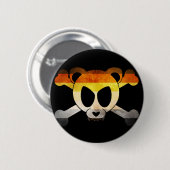 Bear Flag Skull (Gay Badge) Ronde Button 5,7 Cm (Voorkant /achterkant)