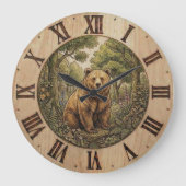 Bear Forest- Wall Clock Grote Klok (Voorkant)