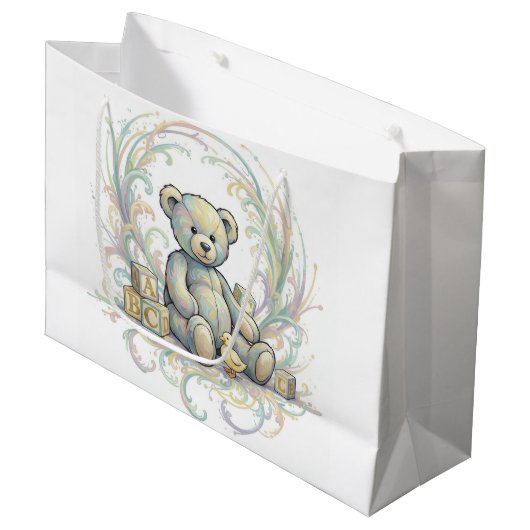 Bear Gift Bag Groot Cadeauzakje (Voorkant Gekanteld)