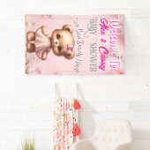 Bear Girl Baby Shower Banner (Insitu)