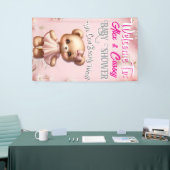 Bear Girl Baby Shower Banner (Beurs)