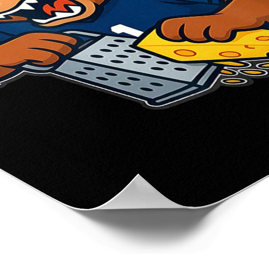 Bear Grating Cheese Funny Poster (Hoek)