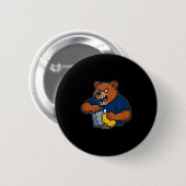 Bear Grating Cheese Funny  Ronde Button 5,7 Cm (Voorkant /achterkant)