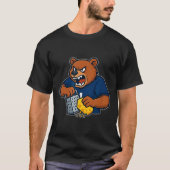 Bear Grating Cheese Funny  T-shirt (Voorkant)