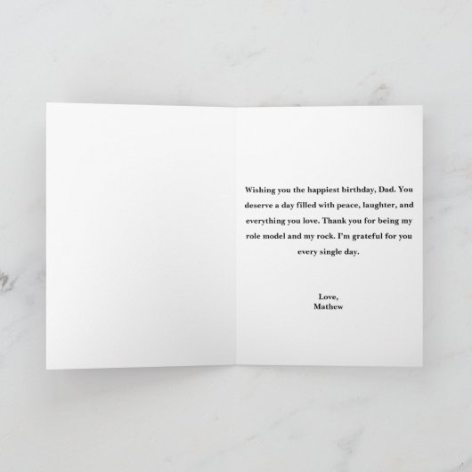 bear greeting card for Father's Day or Birthday Feestdagen Kaart (Binnen)