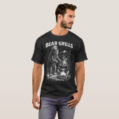 Bear Grills Grappige Buitenkoken T-shirt (Voorkant volledig)