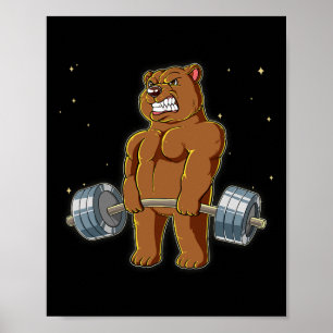 Bear Gym Krachttraining Deadlift  Poster