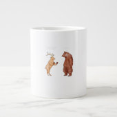 Bear Hands Oh Deer Funny Sayings Pun Gift  Grote Koffiekop (Voorkant)