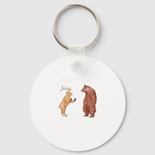 Bear Hands Oh Deer Funny Sayings Pun Gift Keychain (Voorkant)