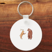 Bear Hands Oh Deer Funny Sayings Pun Gift Keychain (Voorkant)