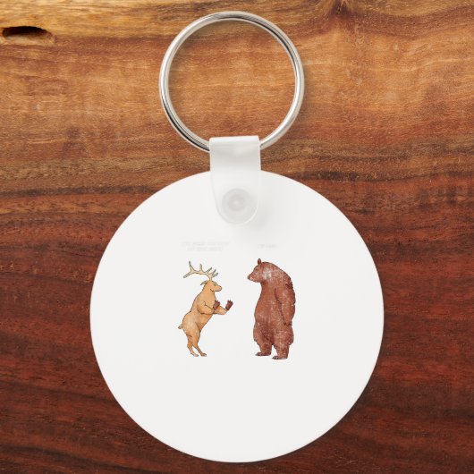 Bear Hands Oh Deer Funny Sayings Pun Gift Keychain (Voorkant)