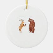 Bear Hands Oh Deer Funny Sayings Pun Gift Ornament (Voorkant)