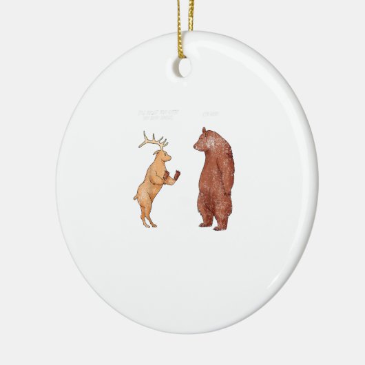 Bear Hands Oh Deer Funny Sayings Pun Gift Ornament (Links)