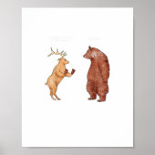 Bear Hands Oh Deer Funny Sayings Pun Gift  Poster (Voorkant)