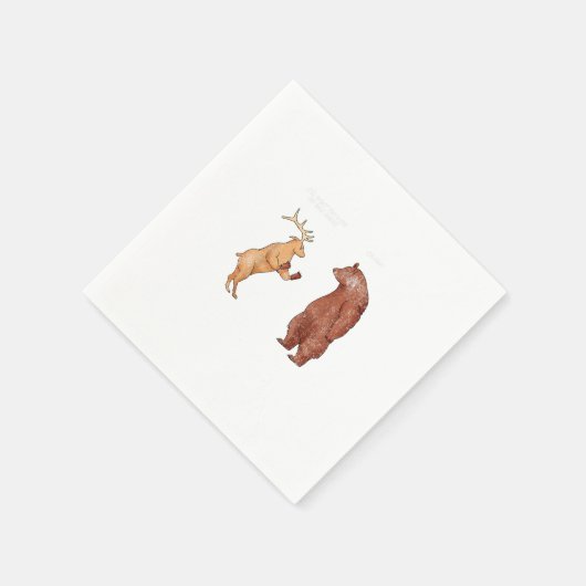 Bear Hands Oh Deer Funny Sayings Pun Gift  Servet (Hoek)