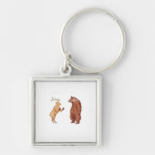 Bear Hands Oh Deer Funny Sayings Pun Gift  Sleutelhanger (Voorkant)