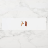 Bear Hands Oh Deer Funny Sayings Pun Gift  Waterfles Etiket (Enkel label)