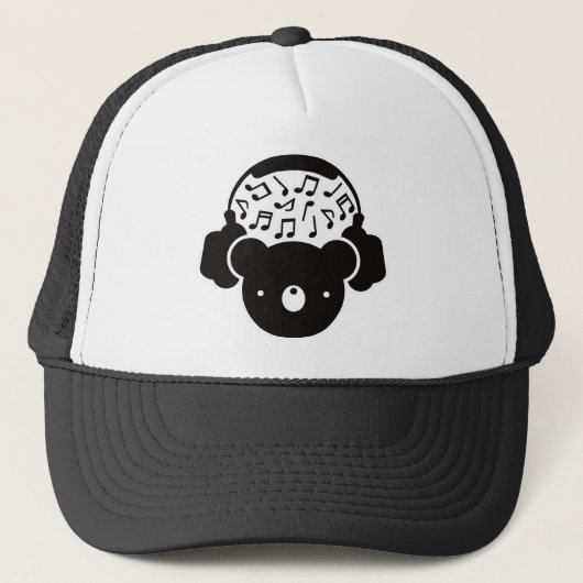 Bear_Headphones Trucker Pet (Voorkant)