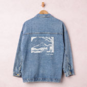 Bear Hiker at Mountain Sunset – Whimsical Denim Ja Denim Jacket (Hangar)