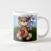 Bear Holding Bouquet Flower-30926 Grote Koffiekop (Rechts)