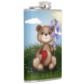 Bear Holding Bouquet Flower-30926 Heupfles (Rechts)