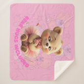 Bear Hugs Included – Sweet Tutu Bear  Sherpa Deken (Voorkant)