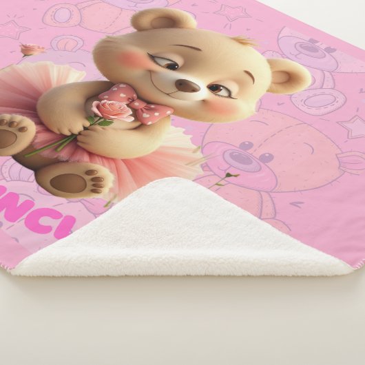 Bear Hugs Included – Sweet Tutu Bear  Sherpa Deken (3/4)