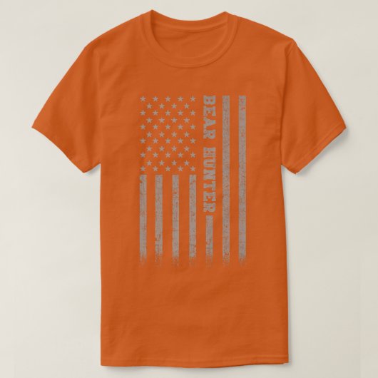 Bear Hunter American Flag Premium 239  T-shirt (Design voorkant)