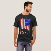 Bear Hunter For Men Women American Flag Bear Hunti T-shirt (Voorkant volledig)