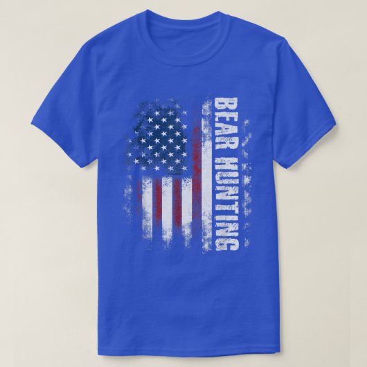Bear Hunting American Flag Bears Hunter T-shirt (Design voorkant)